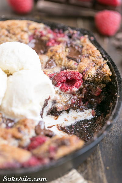 Raspberry Chocolate Chunk Skillet Cookie Raspberry Chocolate Chunk Skillet Cookie