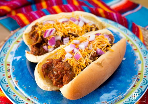 Grilled Mexican Chili Dogs Grilled Mexican Chili Dogs