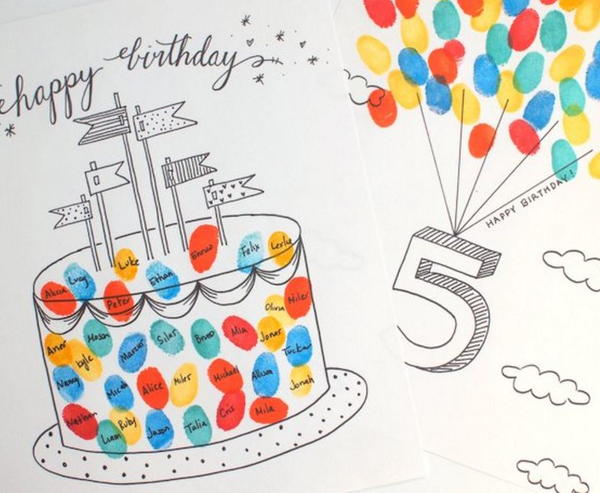 Fun Finger Printable Birthday Cards Fun Finger Printable Birthday Cards