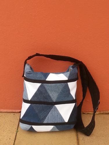 Upcycled Denim Triangle Bag