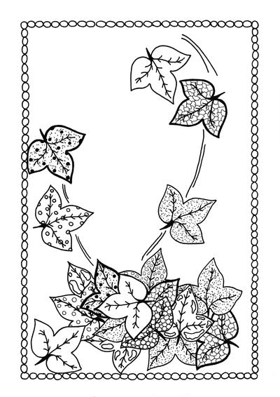 Windswept Autumn Leaves Fall Coloring Sheet Windswept Autumn Leaves Fall Coloring Sheet