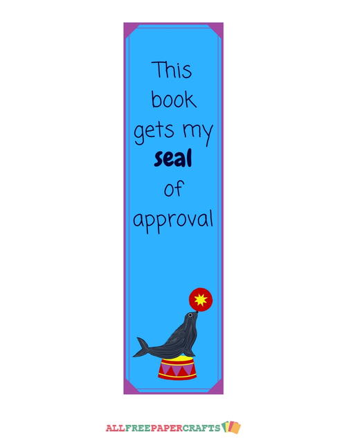 Seal of Approval Printable Bookmarks Seal of Approval Printable Bookmarks