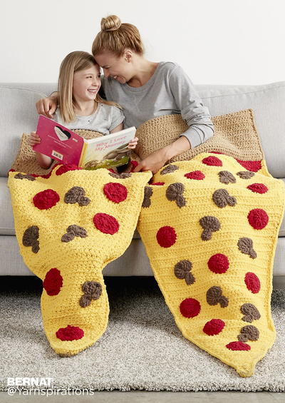 Pizza Party Crochet Snuggle Sack Pizza Party Crochet Snuggle Sack