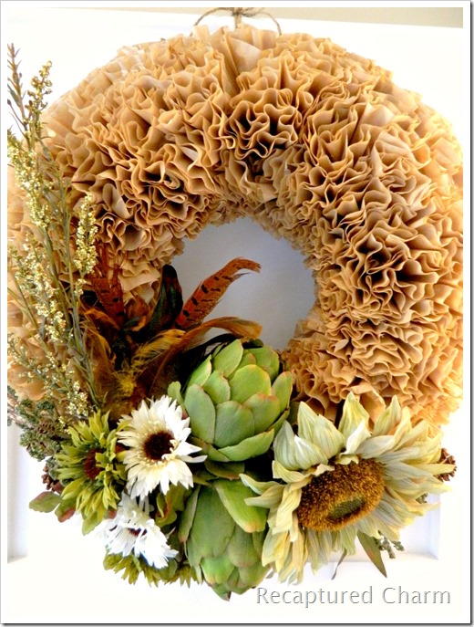 Fall Coffee Filter Wreath Fall Coffee Filter Wreath
