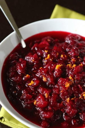 Orange Bourbon Cranberry Sauce