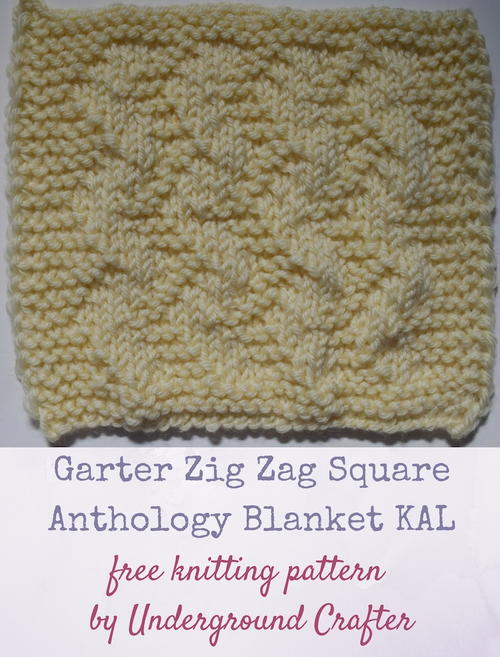 Garter Zig Zag Square Garter Zig Zag Square