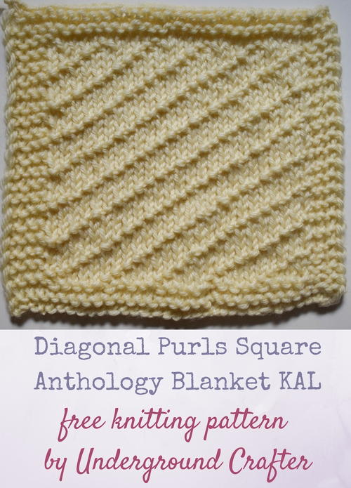 Diagonal Purls Square Diagonal Purls Square