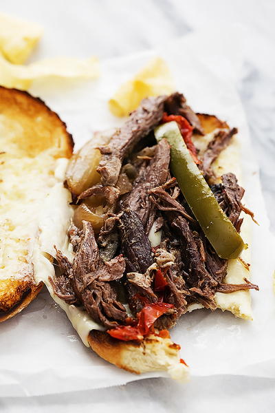 Easy Slow Cooker Philly Cheesesteaks Easy Slow Cooker Philly Cheesesteaks