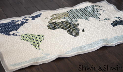 World Map Quilt Pattern World Map Quilt Pattern