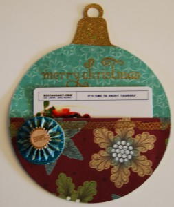 Christmas Tree Ornament Gift Card Holder