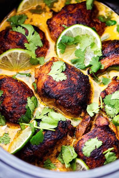 Slow Cooker Creamy Cilantro Lime Chicken Slow Cooker Creamy Cilantro Lime Chicken