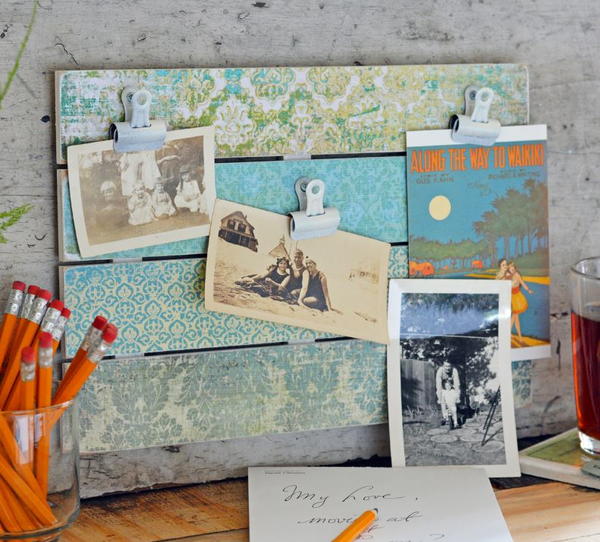 Vintage Paper Craft Photo Display Idea Vintage Paper Craft Photo Display Idea