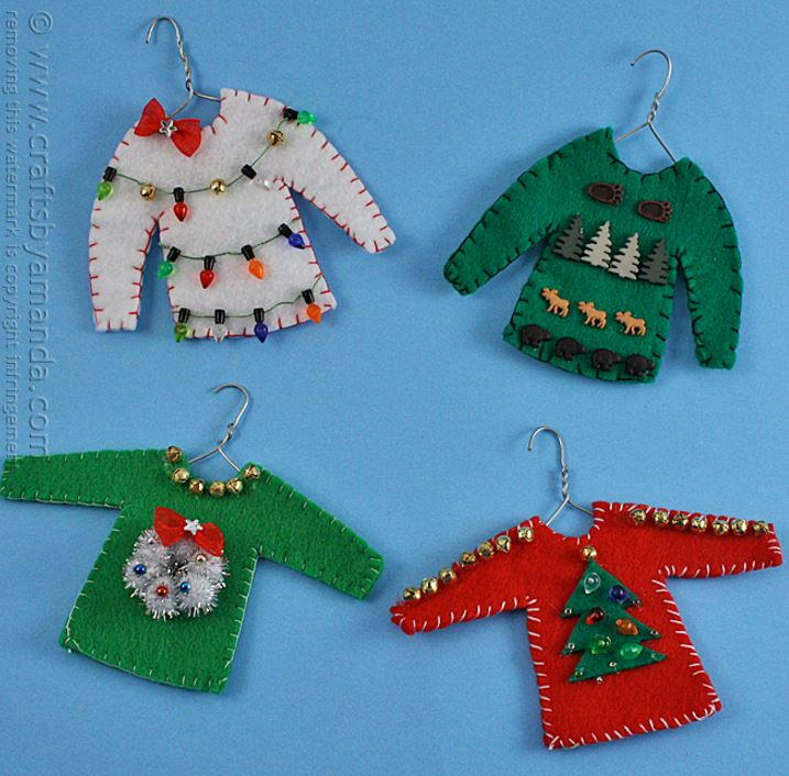 Ugly Sweater Christmas Ornament Craft | AllFreeChristmasCrafts.com