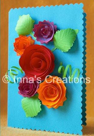How to Make Spiral Paper Flowers for Cards