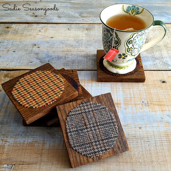 Vintage Salvaged Wood DIY Coasters Vintage Salvaged Wood DIY Coasters