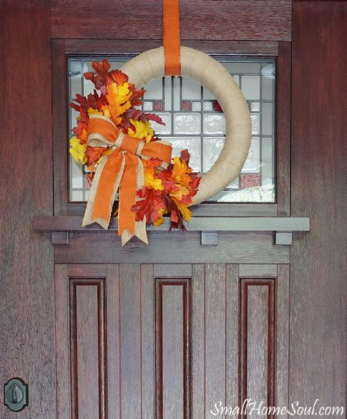 Front Door DIY Fall Wreath Front Door DIY Fall Wreath