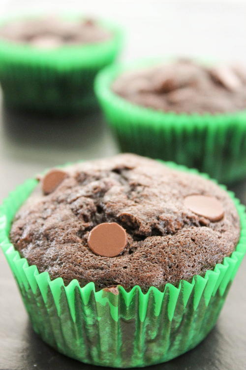 Triple Chocolate Zucchini Muffins Triple Chocolate Zucchini Muffins