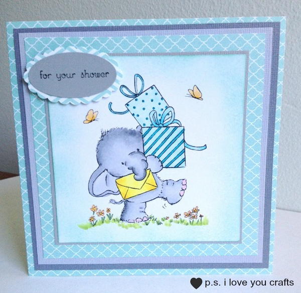 Elephant Baby Shower Card Elephant Baby Shower Card