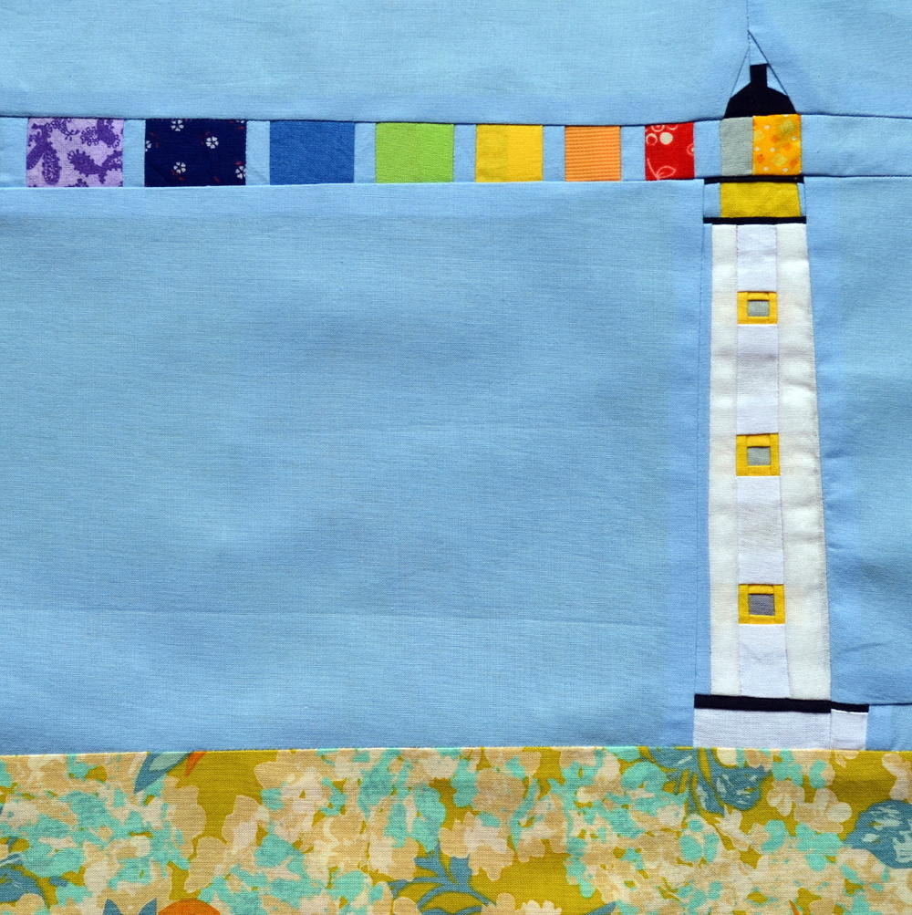 Rainbow Lighthouse Block Pattern | FaveQuilts.com