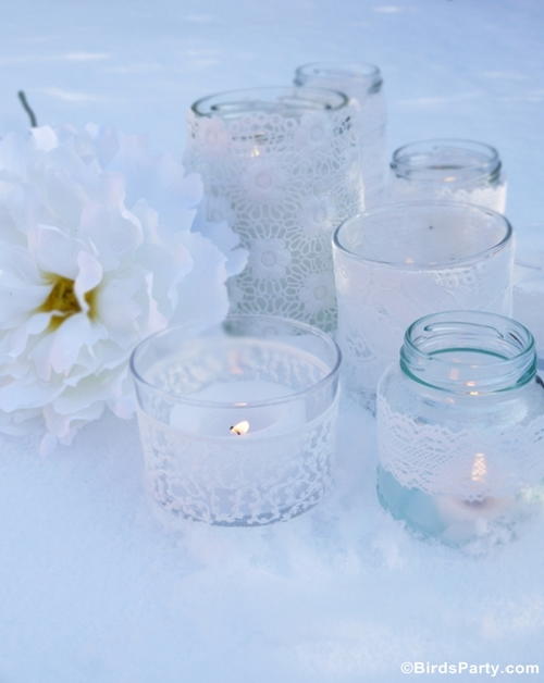 Quick  Easy Lace Candle Holders
