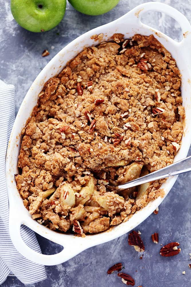 Rustic Apple Crisp Recipe With Pecan Topping