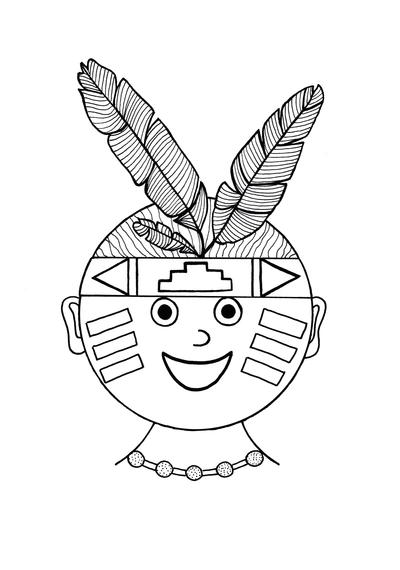 Thanksgiving Native American Coloring Page Thanksgiving Native American Coloring Page