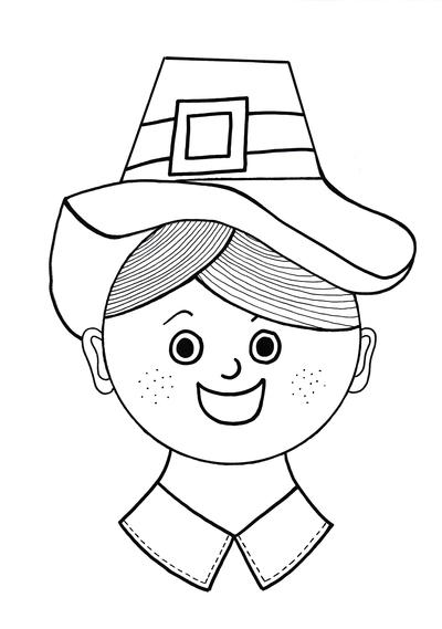 Thanksgiving Pilgrim Coloring Page Thanksgiving Pilgrim Coloring Page
