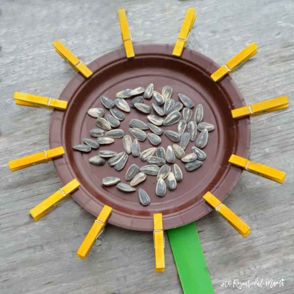 Clothespin Sunflower Craft Clothespin Sunflower Craft