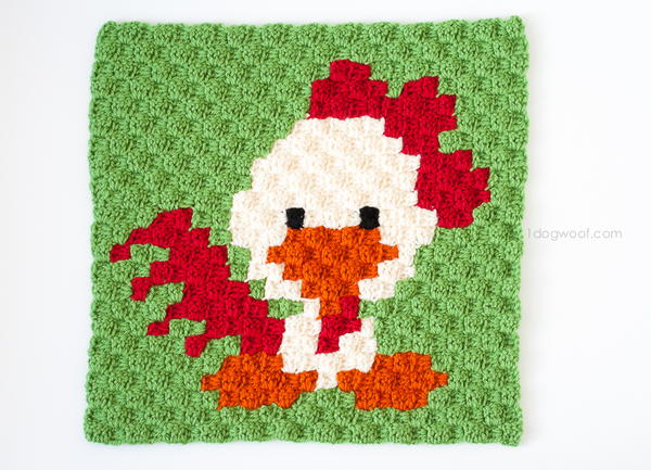 Zoodiacs Rooster Afghan Square Zoodiacs Rooster Afghan Square