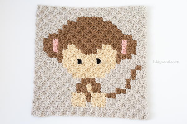 Zoodiacs Monkey Afghan Square Zoodiacs Monkey Afghan Square