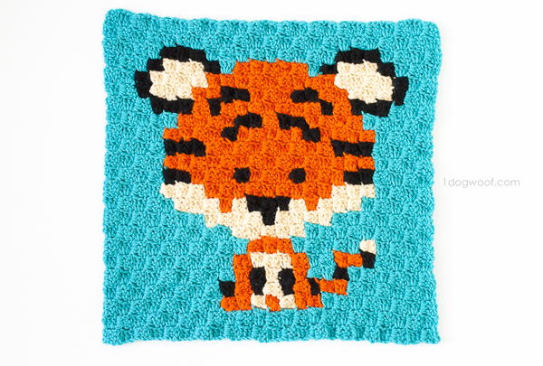 Zoodiacs Tiger Afghan Square Zoodiacs Tiger Afghan Square