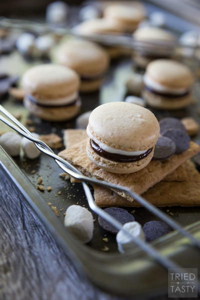 Smores French Macarons S'mores French Macarons