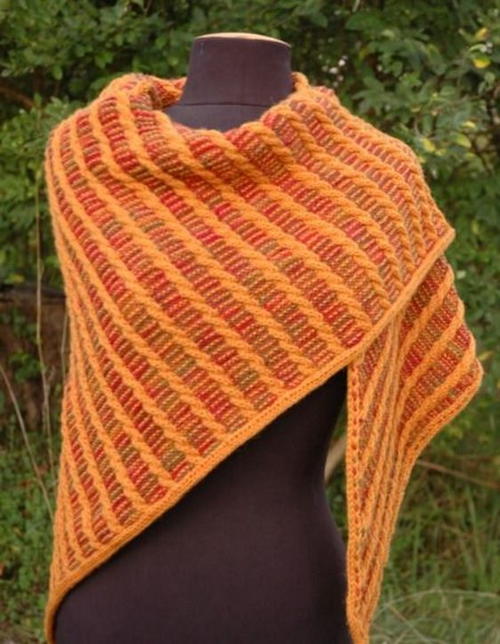 Midas Touch Golden Cables Shawl Midas Touch Golden Cables Shawl