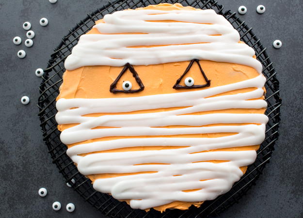 Halloween Mummy Giant Chocolate Chip Cookie Halloween Mummy Giant Chocolate Chip Cookie