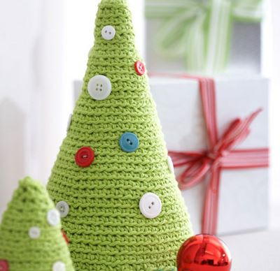 Crochet Christmas Tree Duo Crochet Christmas Tree Duo