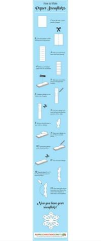 How to Make Paper Snowflakes Infographic How to Make Paper Snowflakes Infographic