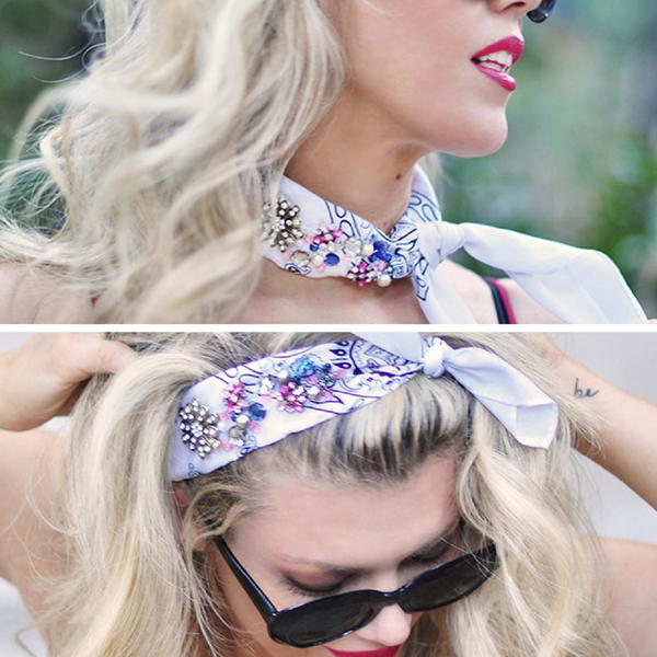Multipurposeful Bejeweled Bandana Accessory Multipurposeful Bejeweled Bandana Accessory