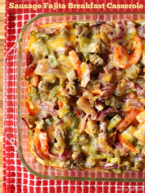 Simple Sausage Fajita Breakfast Casserole Simple Sausage Fajita Breakfast Casserole