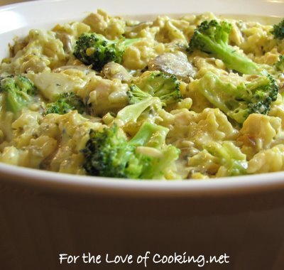 Chicken, Mushroom, Broccoli and Rice Casserole