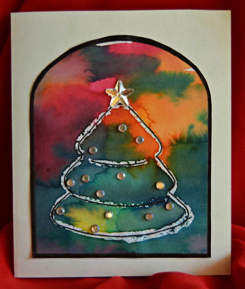 Stained Glass Christmas Tree DIY Card Stained Glass Christmas Tree DIY Card