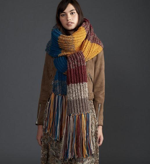 Super Stripes Easy Knit Scarf Super Stripes Easy Knit Scarf