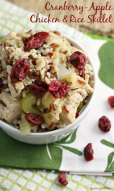 Cranberry Apple Chicken Rice Skillet Cranberry Apple Chicken & Rice Skillet