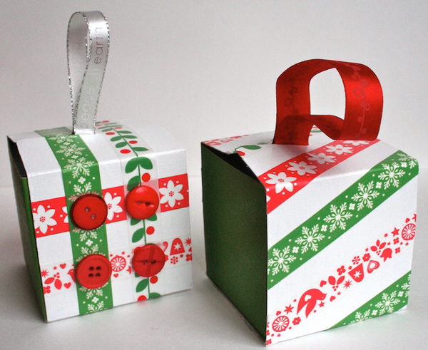 Recycled Gift Box Christmas Ornaments Recycled Gift Box Christmas Ornaments