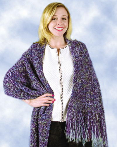 Purple Beginner Shawl Purple Beginner Shawl