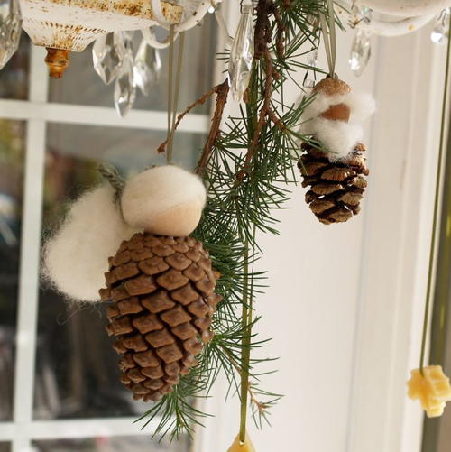 Gran & Gramps Gnome Pine Cone Ornaments