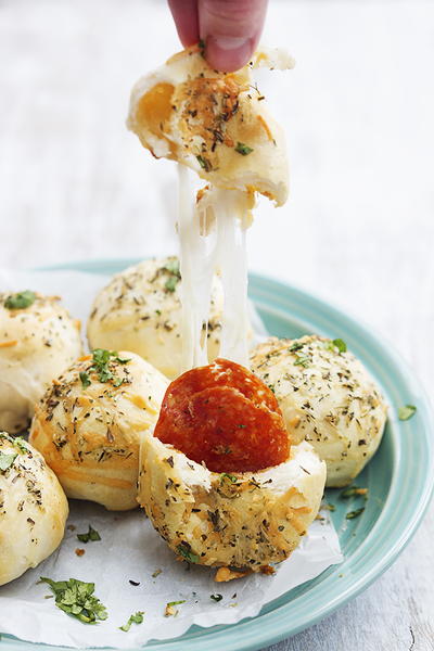Little Cheesy Pepperoni Bombs Little Cheesy Pepperoni Bombs