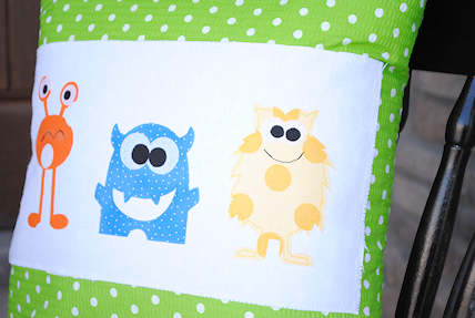 Applique Monster DIY Pillows Applique Monster DIY Pillows