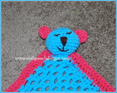 Sleepy Bear Teether Lovey Crochet Pattern