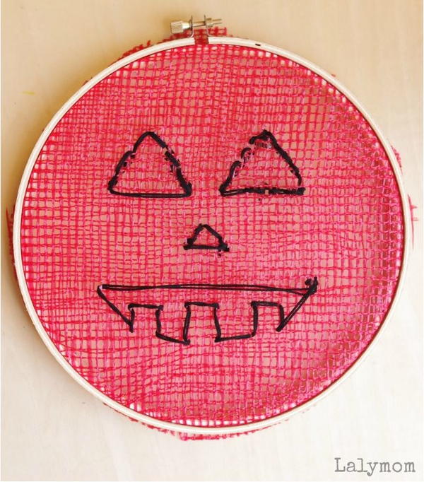 Embroidery Hoop Pumpkins