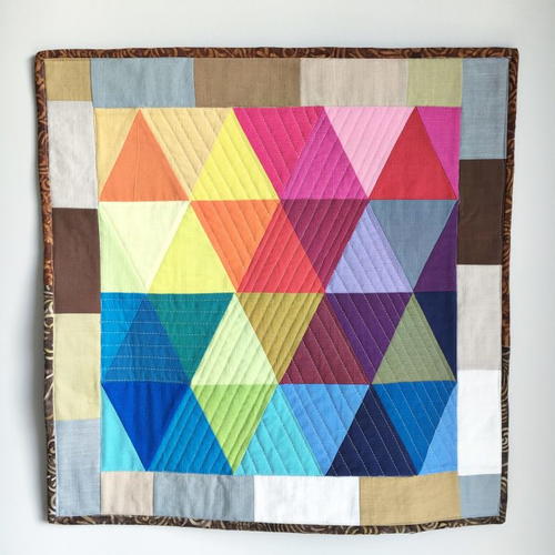 Rainbow Triangles Mini Quilt Rainbow Triangles Mini Quilt